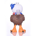 Hippiesglass, tuyau en verre en argile en polymère en polymère, 3d mignon aigle américain, narguilé en verre, tuyau d'eau en verre borosilicate