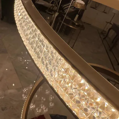 Meredith Acrylic Circle Linea Ceiling Round Ring Pendant Light