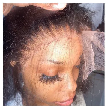 100% Asian Virgin Human Hair Lace Front Wig Vendor Raw Indian Temple Hair HD Full Swiss Lace Closure Frontal Wig With Baby Hair