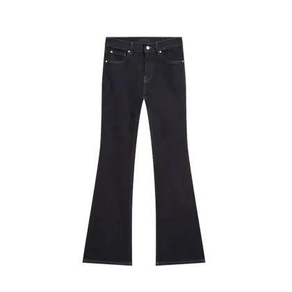 Women's high waisted flared tight jeans