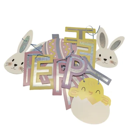 Easter holographic bunting