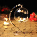 8CM woondecoratie heldere holle glazen bollen met ophanggat