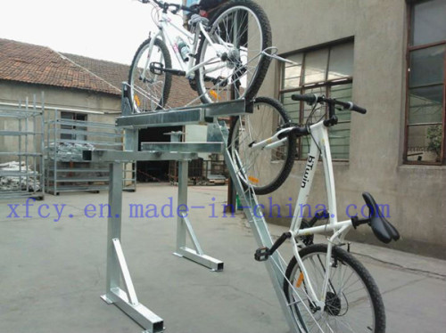 Galvanized Double Deck Parking Bike Rack