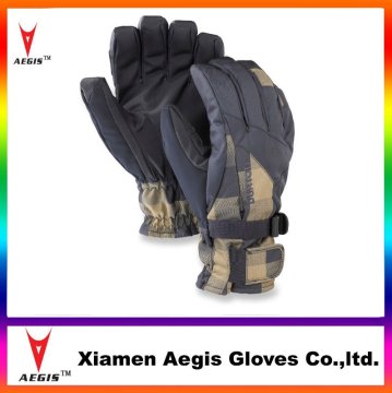 wholesale heated ski gloves/leather skiing gloves