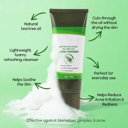 Korean Tea Tree Anti-Acne Facial Cleanser - Oil Control Face Wash