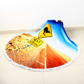 Microfiber Flannel Circle Round Large Plush Beach Towel