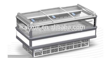 island refrigeration display for dumpling,samosa,meat,fish, seafood etc.