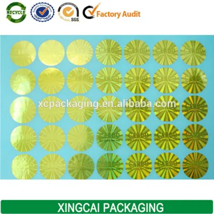 guangzhou xingcai custom hologram sticker for electronics