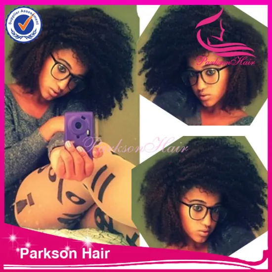 Heavy density indian remy hair 6a grade quality natural color cheap 8-26 inch afro kinky curl lace front wigs