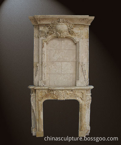 Travertine Fireplace Mantel