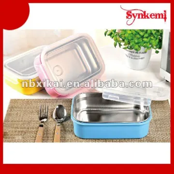Square stainless steel airtight food container
