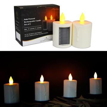 Outdoor Window Solar Powered Led Pillar Candles