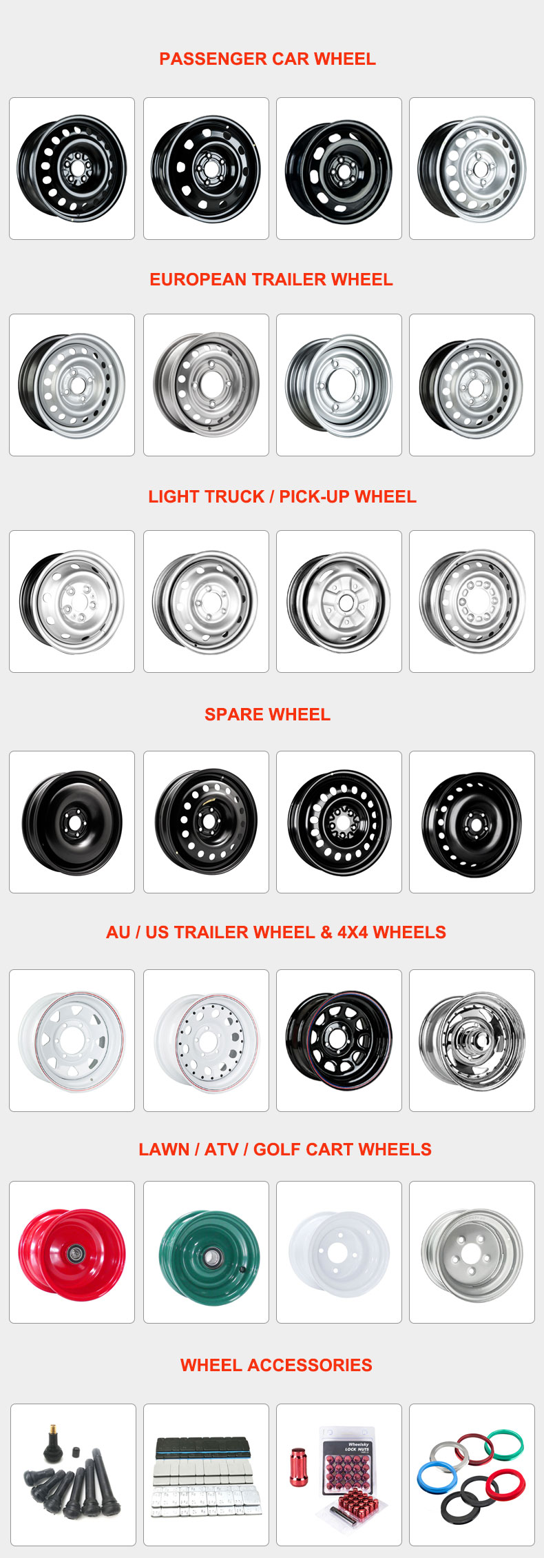 Wheelsky 14 Inch Steel Wheel Rims 454406 14x5.5 4x108, High Quality ...