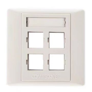 COMSCOPE M14CF-262 Four Port RJ45 Network Panel 86 Typ Flach mit Staubabdeckung