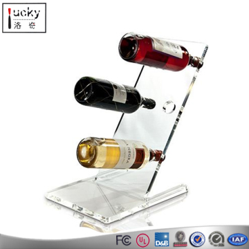 Acrylic liquor Holder for 3 Bottles,Rails and Bottle Displays
