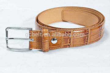Man's 3.0cm Camel col imitation crocodile PU belt