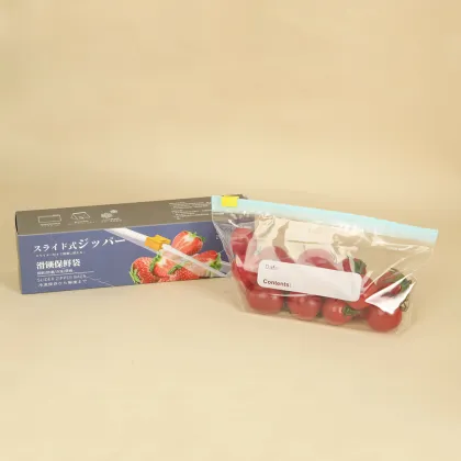 Custom Slider Stand Up Pouch Bags - Clear Food Zipper Lock Plastic Pouches
