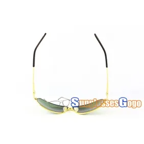 Christmas Discount - Ray Ban RB 3316 Lifestyle Sunglasses Gold Frame with Green Lens