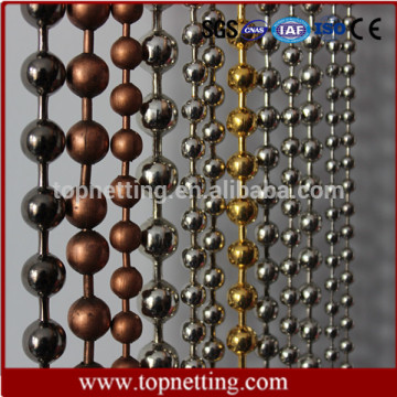 Decorative metal beaded ball chain shower curtain