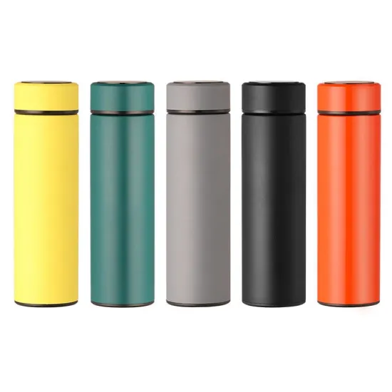 Intelligent Stainless Steel Thermos Bottle with Temperature Display: Unique Design Logo Warm Water Cup