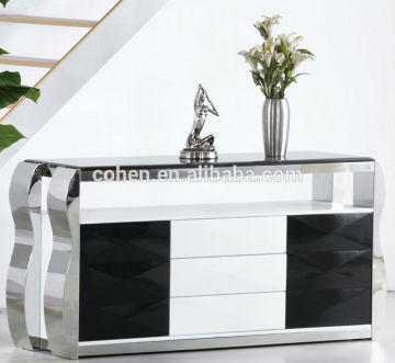 F2033-3 stainless steel frame dining cabinet