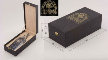 PU leather coated wooden wine box