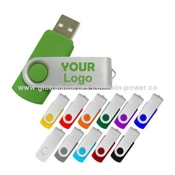 Promotional Swivel USB Flash Drives, Silkscreen/Laser Engrave/Embossed/Dome Logo, Pantone Match