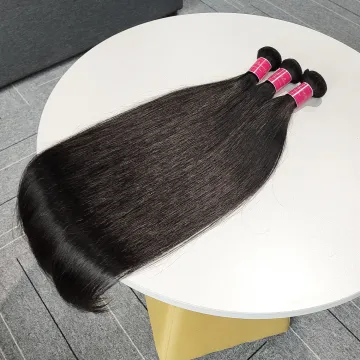 Natural Indian Hair Raw Unprocessed Virgin Indian Temple Hair, The Best Virgin Hair Vendors,Straight Hair Bundles