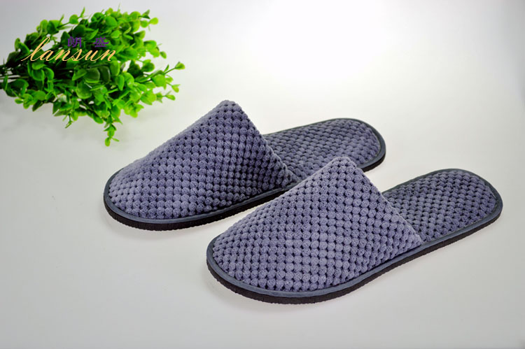 White Waffle Cotton Slippers