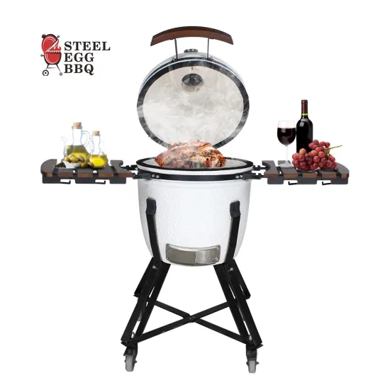 SEB KAMADO White 18 inch Heavy Duty Griller Barbecue Charcoal Grill Outdoor Ceramic Bbq Grills