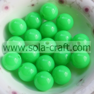 2014 nouveau design fille vert 6mm rondes perles fluorescentes de charme d&#39;entretoise avec le trou de 1.1MM