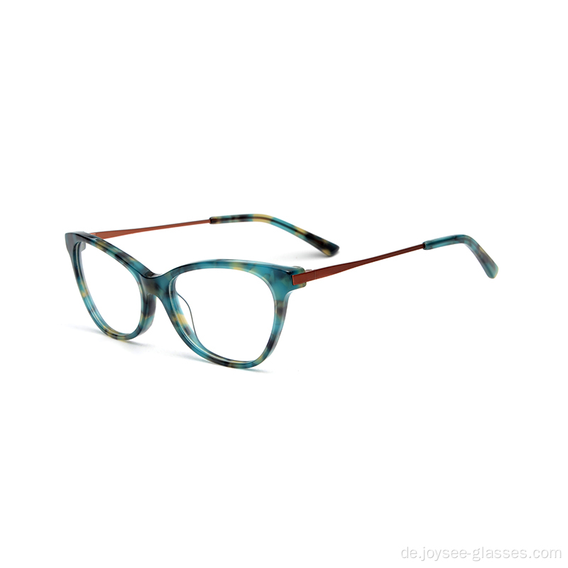 Full Rim Classic weibliche Katze Augen Acetat Brillenrahmen Brillen mit Brillen