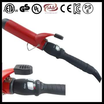 Large instant heat curling iron, ceramic curling iron