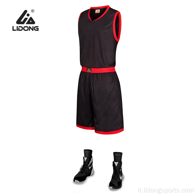 Nuovo stile Black Basketball Jersey Design per uomini