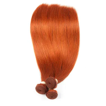 Luxury Orange 9A Brazilian hair vendors 1b Pink Hair Extension Silky Straight Cuticle aligned virgin hair Colored Bundles