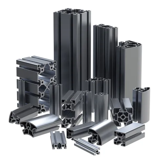 Black T Slot Aluminum Extrusion Beam T-Slot Framing System