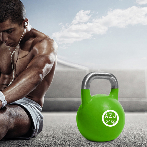 Kettlebell in acciaio con rivestimento in plastica