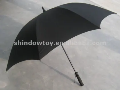 30" black Golf umbrella,Straight umbrella, Promotion golf umbrella