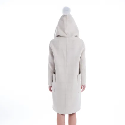 Plaid long double-sided woolen coat