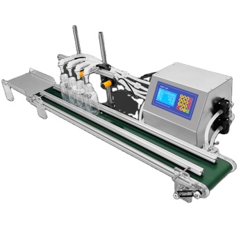Automatic Small Four Head Beverage Filling Machine with Conveyor Belt