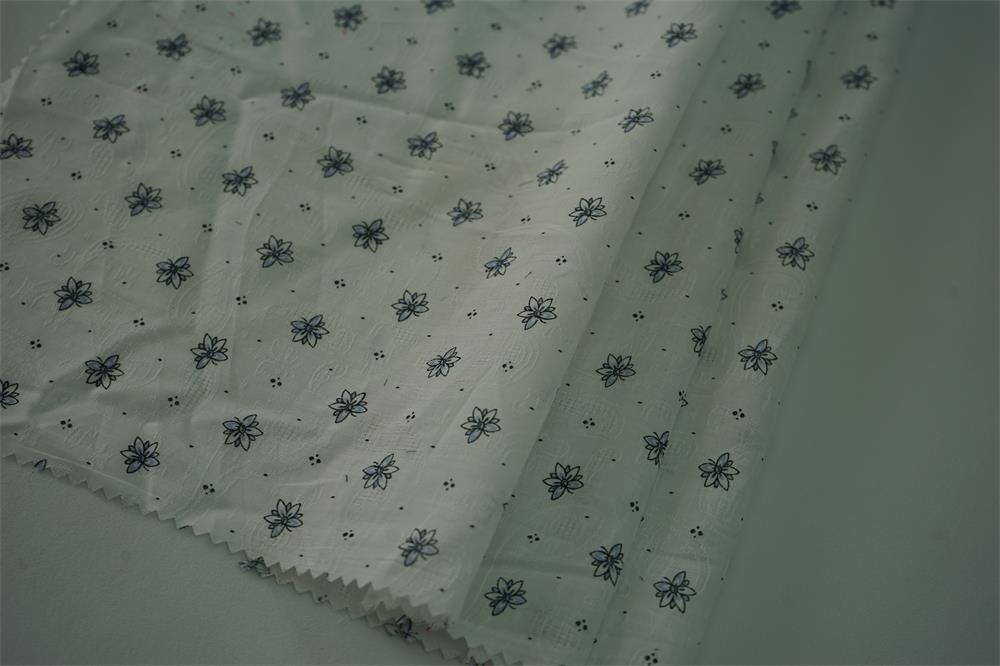 60s Cotton Jacquard Print Fabric
