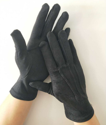 Military Parade Black Nylon Gloves