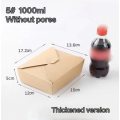 1000ml Thick Folding Kraft Takeout Box Without Holes