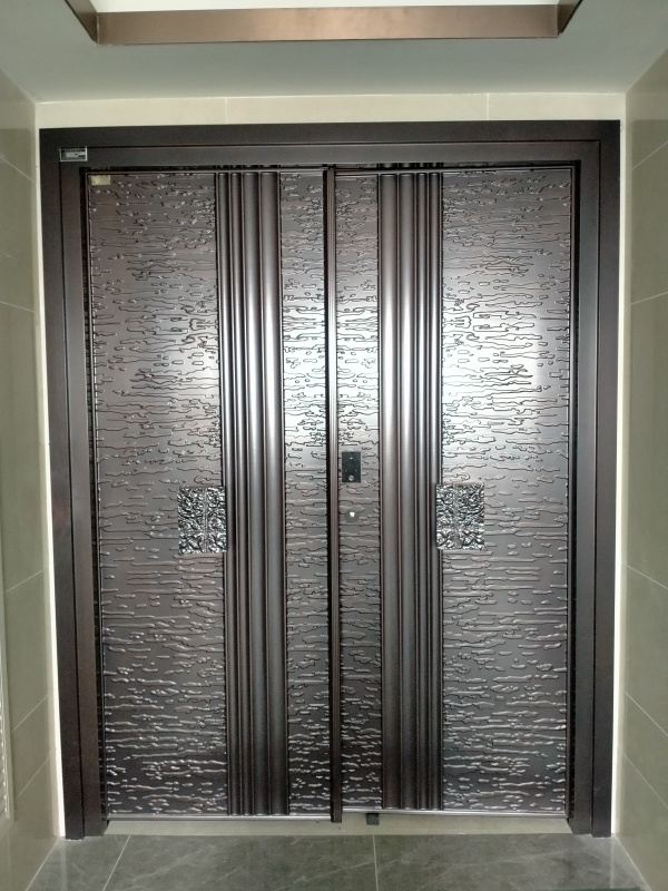 Porte d'entrée de la villa de luxe porte d'entrée en aluminium