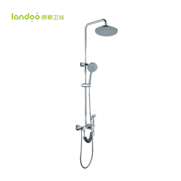 LANDOO Rainfall Bathroom Thermostatic Control Black Wall-Mounted Shower Mixer Faucet