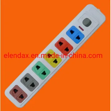 Универсальная 6-контактная розетка-удлинитель E1006S