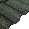 Black green metal stone coated roof tiles