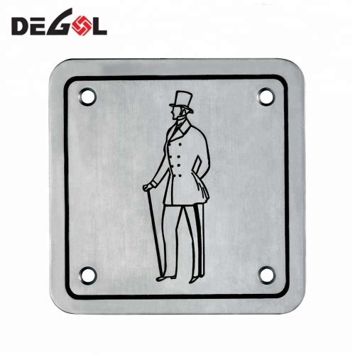 Hot sale stainless steel door toilet sign plate