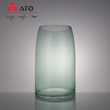 Vasos de planta de vidro verde de vidro verde e ecologicamente corretos