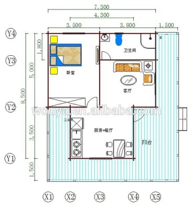 prefab wooden house Modular wooden house bedroom taizhou linhai cheap price
